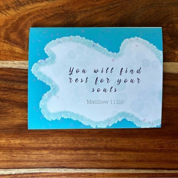 Greeting Cards Blank Cards for Friends Encouragement Gift Sympathy Card Blue - Picture 2 of 3